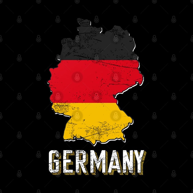 Germany Map Flag by Mila46