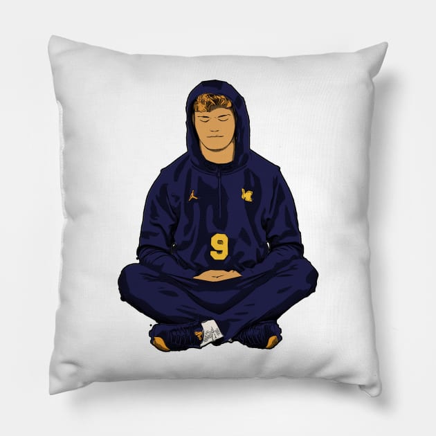 jj mccarthy meditation Pillow by jerrysanji