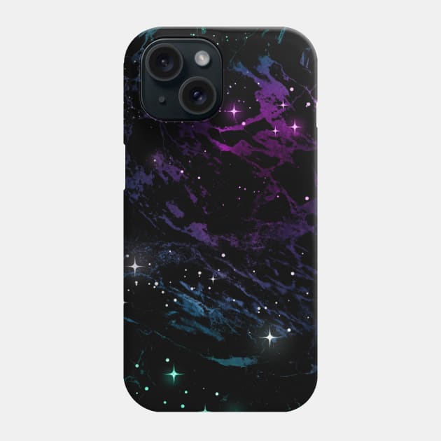Marble Galaxy Face Mask 1 Phone Case by Sahl King
