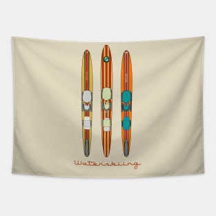 Vintage Water Skis Tapestry