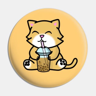 Kitty Bubble tea Pin