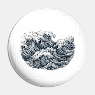 Ocean life - Waves Pin