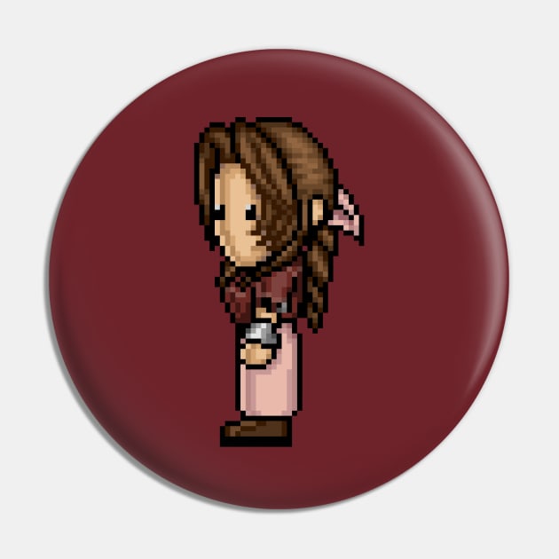 Aerith Pixelart Pin by PixelKnight