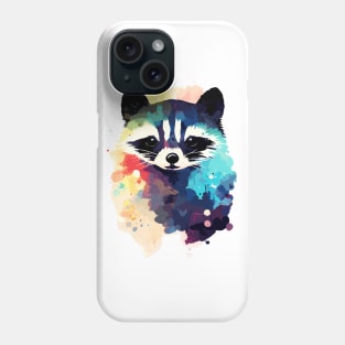 Raccoon Wild Nature Animal Colors Paint Phone Case