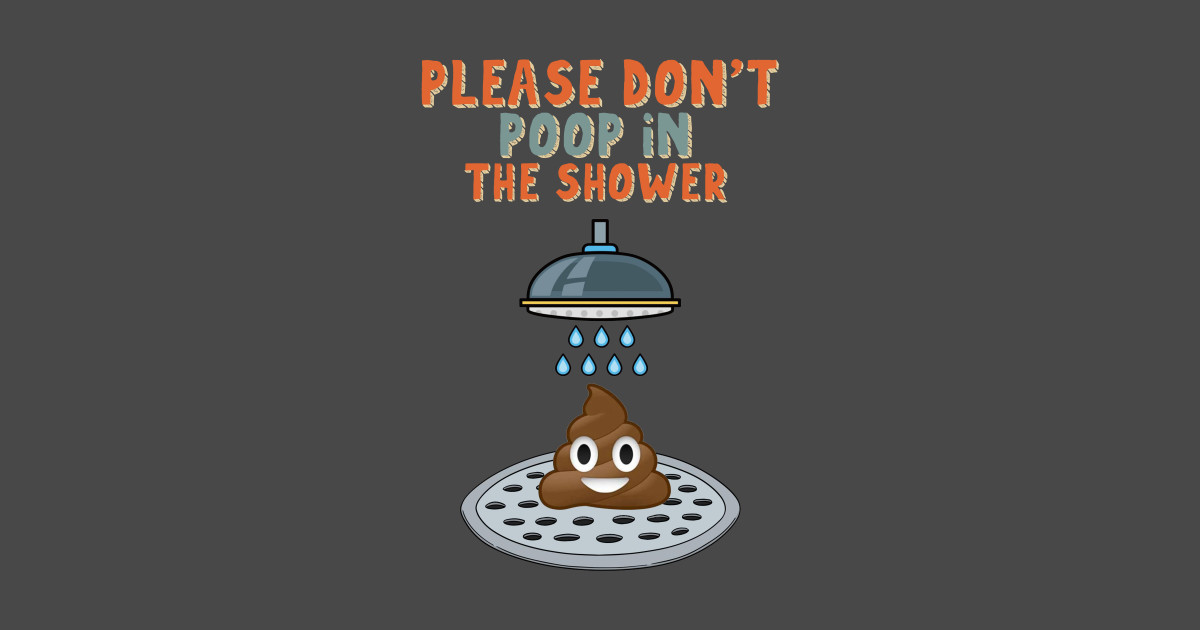 Please Don't poop in the Shower Poop Turd Classic Cartoon Waffle