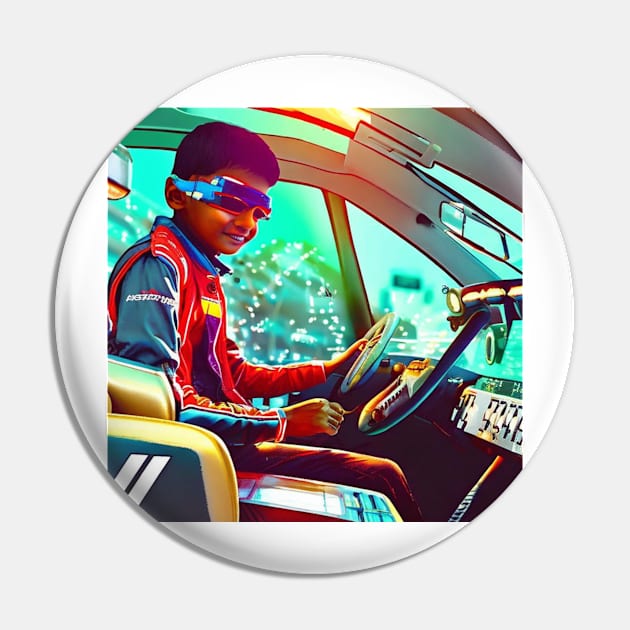 Cyber Boy Race Car Driver Pin by emiliapapaya