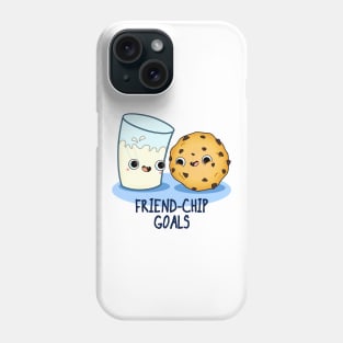 Friend-Chip Goals Cute Milk And Cookies Pun Phone Case