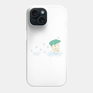 cat with an umbrella Phone Case