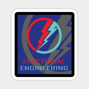 electrical engineering best logo & electric text Magnet