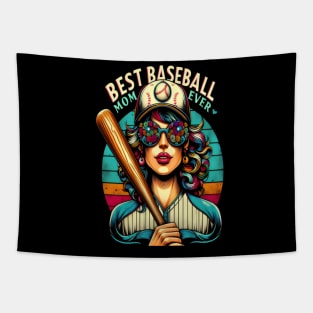 The Bat-Wielding Best Baseball Mom Tapestry