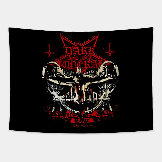 Dark Funeral Black Metal Band Black Tapestry by Mey X Prints