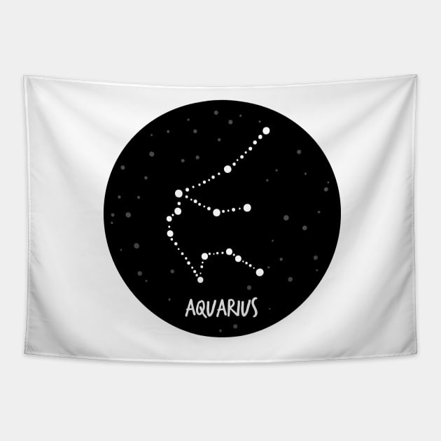 Aquarius Constellation Tapestry by krimons