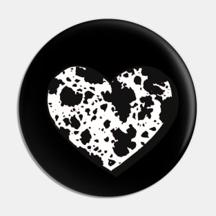 Heart Filled Cow Print Design Pin