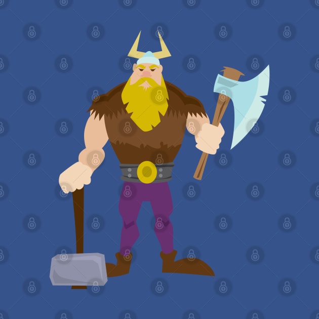 Cartoon viking man by holidaystore