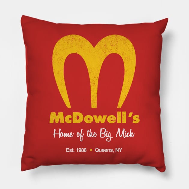 McDowell's - Home of the Big Mick - vintage logo Pillow by BodinStreet