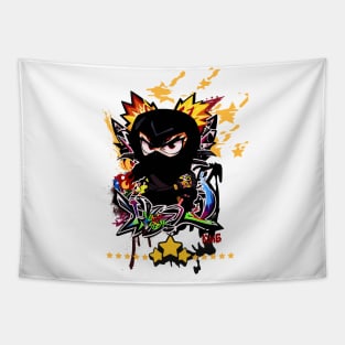 Graffiti Star Ninja Tapestry