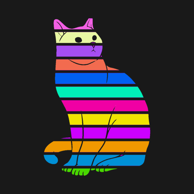 Colorful Cat by AlondraHanley