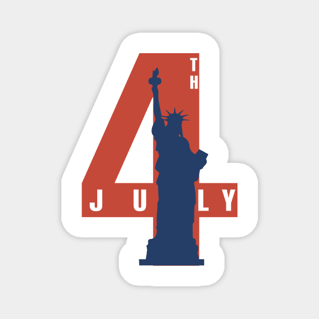 4th July Statue Of Liberty Magnet by nancyartwork