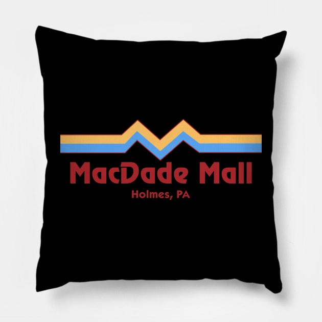 MacDade Mall, Holmes, PA Pillow by Tee Arcade