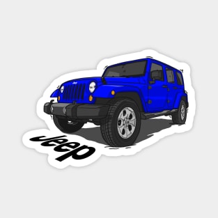 Jeep Wrangler - Blue Magnet