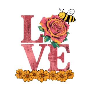 Love: Rose, Daisy and Bee T-Shirt