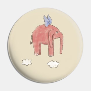 "pink elephant tired of flying" Pin