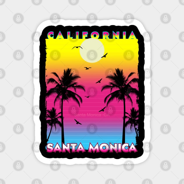 Santa Monica CA Magnet by SunsetParadise