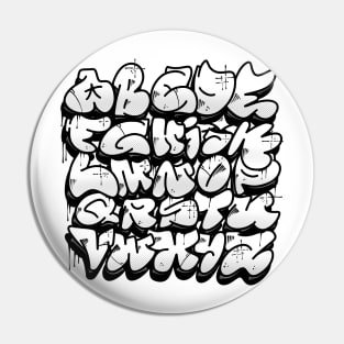 Graffiti Alphabet Pin