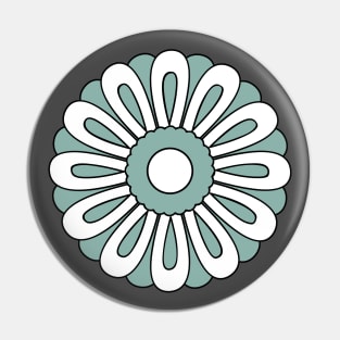 one green floral mandala and pattern Pin