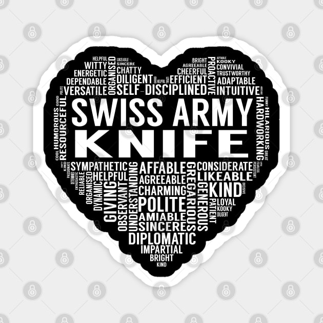 Swiss Army Knife Heart Magnet by LotusTee