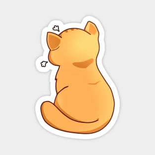 Kawaii Angry Cat from the backside, Cat Lover Magnet