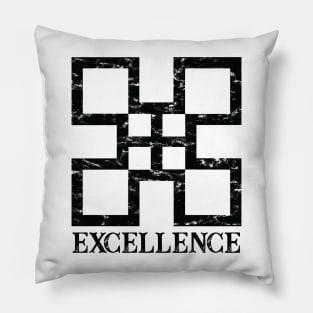 Africa Sankofa Adinkra Symbol "Excellence" Black Colour. Pillow