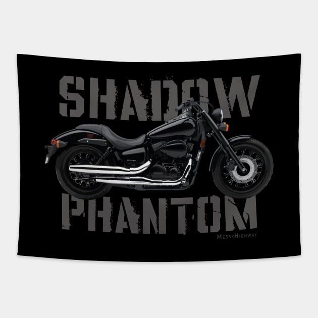 Honda Shadow Phantom 19 black s Honda Motorcycles Tapestry TeePublic
