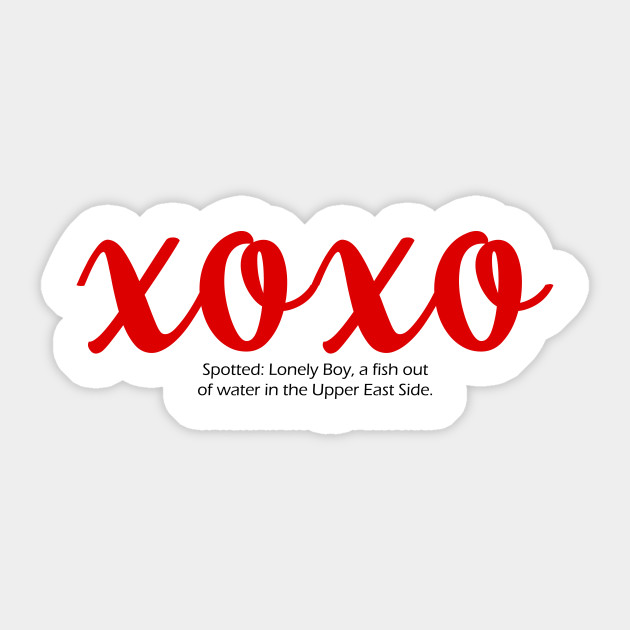 Xoxo Gossip Girl Sticker Teepublic