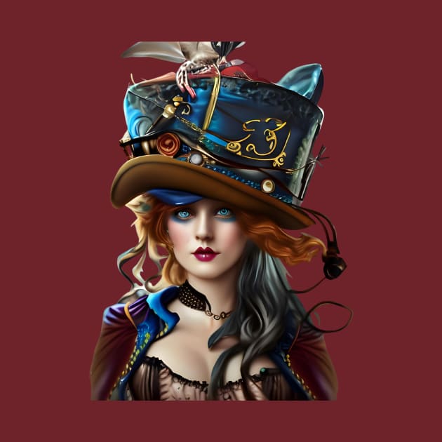 Victorian Steampunk Lady by Tuff Tees