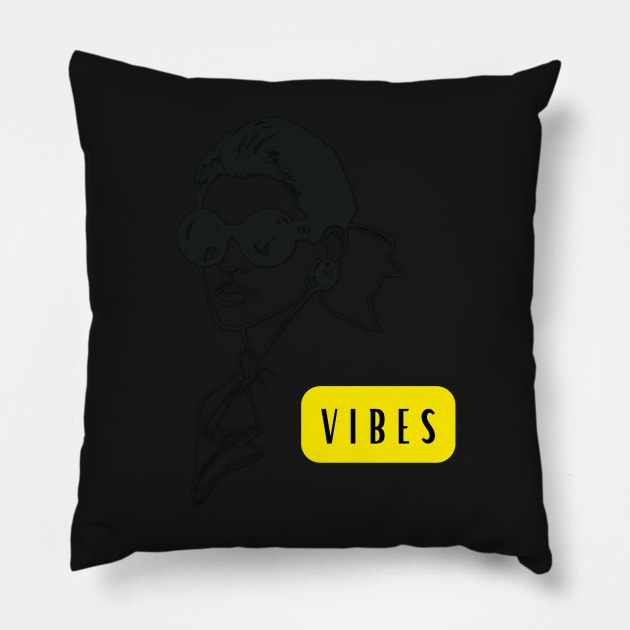 Vintage Chic "Vibes" Pillow by MinnieWilks