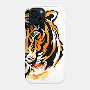 Green Eyer Tiger Face Phone Case