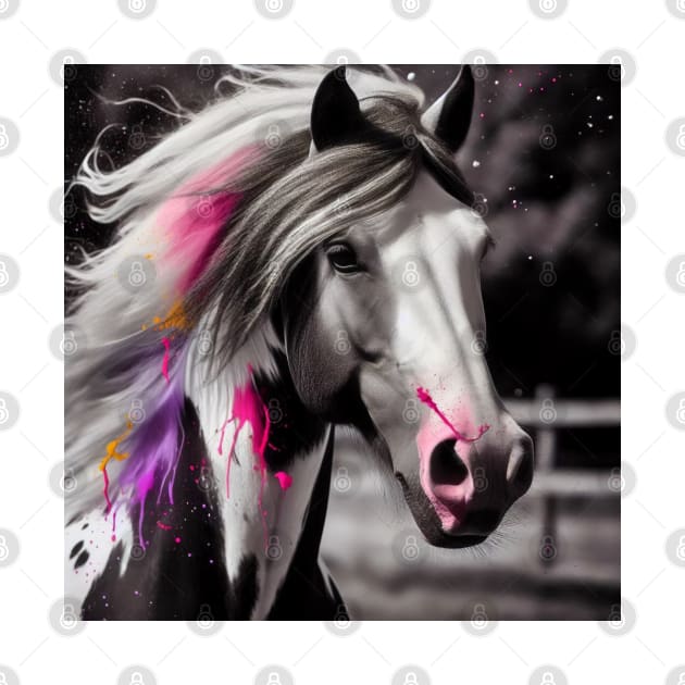 Majestic Mane Color Splash, Equestrian Fashion, Horse Breeds by Unboxed Mind of J.A.Y LLC 