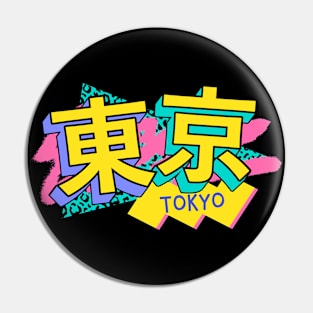 Tokyo, Japan Retro 90s Logo Pin
