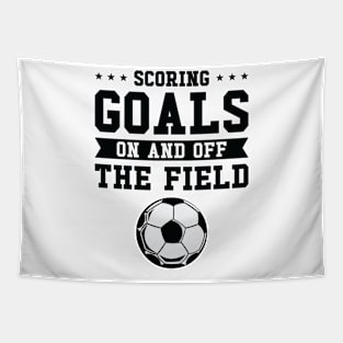 International Women's Day Soccer Woman Power Goal Tapestry