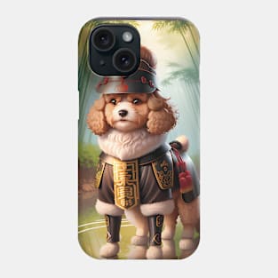 A cute samurai cavoodle dog Phone Case