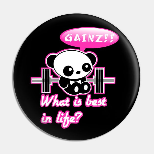 Panda Gainz Pin by TimAddisonArt