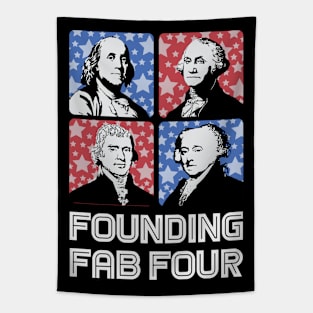 Founding Fab Four - Franklin, Washington, Jefferson, Adams Tapestry