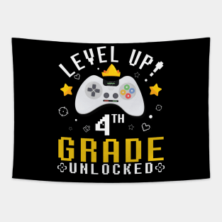 Gamer Fans Students Level Up 4th Grade Unlocked First Day Of School Tapestry