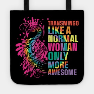 Transmingo Funny Flamingo LGBT LGBTQ Rainbow Tote