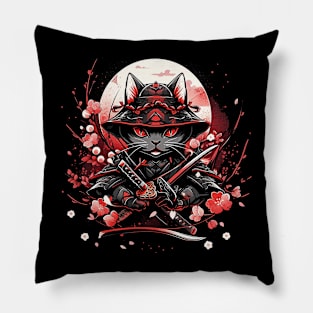 samurai cat Pillow