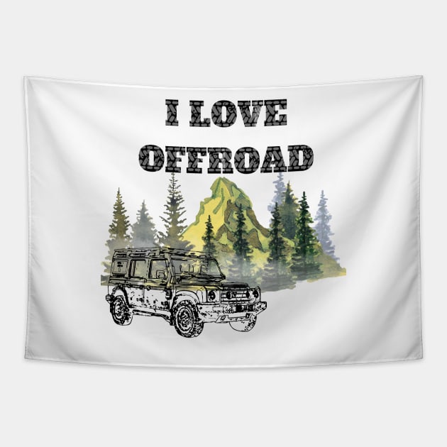 I love off road in the mountains Tapestry by Corp413designs