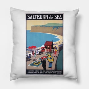 Saltburn-by-the-Sea, Yorkshire - LNER - Vintage Railway Travel Poster - 1923-1929 Pillow