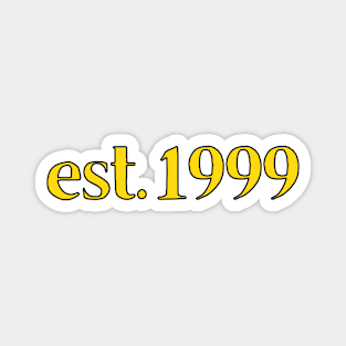 Est. 1999 Cartoonish Retro Birthday Magnet