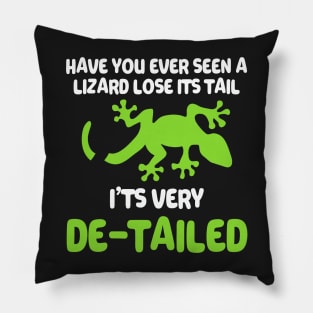 Lizard Lose Its Tail Very De-Tailed bearded dragon Pillow